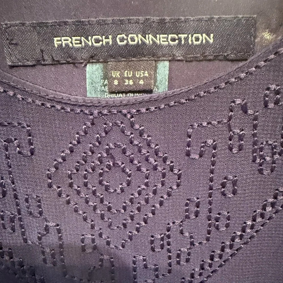 Navy Flirty  Holiday Dress, French Connection, US 4 - Picture 6 of 6